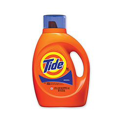 Tide Liquid Laundry Detergent, Original Scent, 64 Loads, 92 oz Bottle, 4/Carton