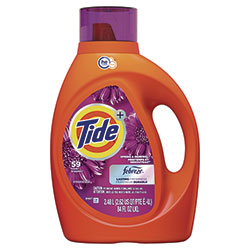 Tide Plus Febreze Liquid Laundry Detergent, Spring and Renewal, 84 oz Bottle