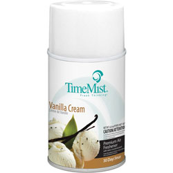 Timemist Metered 30-Day Vanilla Cream Scent Refill, Spray, 6000 ft³, 5.3 fl oz (0.2 quart), Vanilla Cream, 30 Day, Long Lasting, Odor Neutralizer