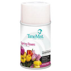 Timemist Premium Metered Air Freshener Refill, Spring Flowers, 5.3 oz Aerosol, 12/Carton