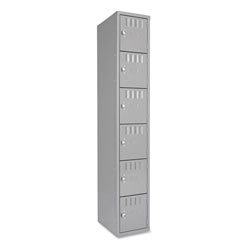 Tennsco Box Compartments Steel Lockers, Single Stack, Medium Gray