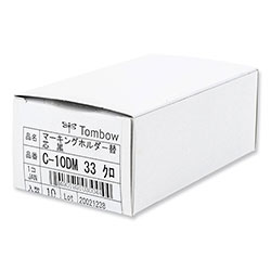 Tombow Mechanical Wax-Based Marking Pencil Refills. 4.4 mm, Black, 10/Box