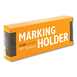 Tombow Wax-Based Marking Pencil, 4.4 mm, Yellow Wax, Navy Blue Barrel, 10/Box