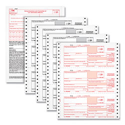 TOPS 4-Part 1099-NEC Continuous Tax Forms, 8.5 x 11, 24/Pack, 15 Packs/Carton