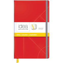 TOPS Journal, Notebook, Elastic Band, Wide Ruled, 8-1/4 in x 5 in, Red
