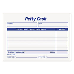 TOPS Received of Petty Cash Slips, 3.5 x 5, 1/Page, 50/Pad, 12 Pads/Pack (TOP3008)