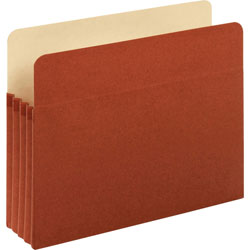 TOPS Red Rope Letter Size File Pocket with Top Tab, 3 1/2" Expansion