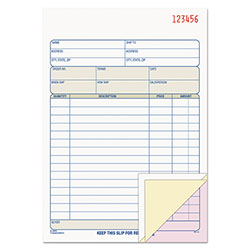 TOPS Sales Order Book, Three-Part Carbonless, 5.56 x 7.94, 1/Page, 50 Forms