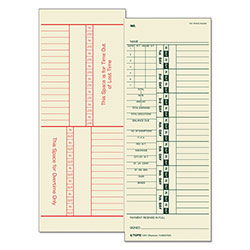 TOPS Time Clock Cards, Replacement for 10-800762, Two Sides, 3.5 x 9, 500/Box (TOP1257)