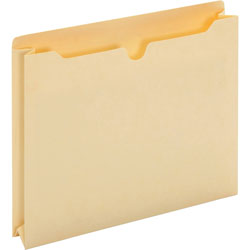 TOPS Top Tab File Jackets, 11pt, 2 in Exp, Letter, 50/Box, Manila
