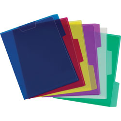 TOPS View Folder, 1/3 Cut Tabs, Letter, 6/PK, Assorted