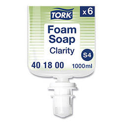 Tork Clarity Hand Soap, Unscented, 1 L Refill, Clear, 6/Carton