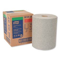 Tork Industrial Cleaning Cloths, 1-Ply, 12.6 x 10, Gray, 500 Wipes/Roll