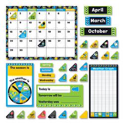 Trend Enterprises Bold Strokes Calendar Bulletin Board Set, Assorted, 18 1/4 in x 31 in