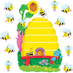 Trend Enterprises Busy Bees Job Chart Plus Bulletin Board Set 18 1/4 in X 17 1/2 in