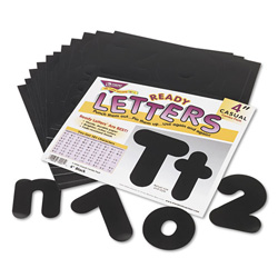 Trend Enterprises Ready Letters Casual Combo Set, Black, 4 inh, 182/Set