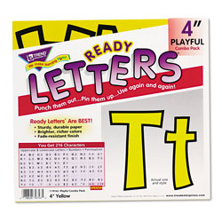 Trend Enterprises Ready Letters Playful Combo Set, Yellow, 4 inh, 216/Set