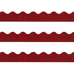 Trend Enterprises Terrific Trimmers Sparkle Border, 2 1/4 in x 39 in Panels, Red