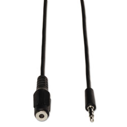 Tripp Lite 3.5mm Mini Stereo Audio Extension Cable for Speakers and Headphones (M/F), 6 ft.