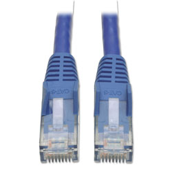 Tripp Lite Cat6 Gigabit Snagless Molded Patch Cable, RJ45 (M/M), 1 ft., Blue