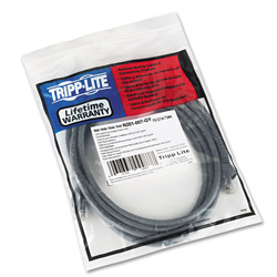 Tripp Lite Cat6 Gigabit Snagless Molded Patch Cable, RJ45 (M/M), 7 ft., Gray