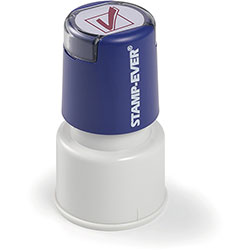 Trodat Pre-inked Check Mark Icon Stamp - Text Stamp -  inRECEIVED in - 0.75 in Impression Diameter - 50000 Impression(s) - Red - TAA Compliant