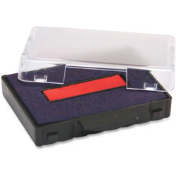 Trodat T5444 Replacement Ink Pad - 1 - Red, Blue Ink - Plastic