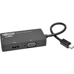 Tripp Lite Converter Adapter, mDP 1.2 to VGA/DVI/HDMI, All-in-One