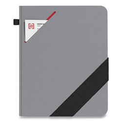 TRU RED™ Large Starter Journal, Narrow Rule, Gray Cover, 8 x 10, 192 Sheets