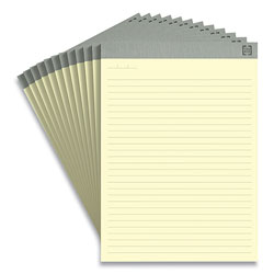 TRU RED™ Notepads, Wide/Legal Rule, Canary Sheets, 8.5 x 11.75, 50 Sheets, 12/Pack