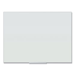 U Brands Floating Glass Ghost Grid Dry Erase Board, 48 x 36, White