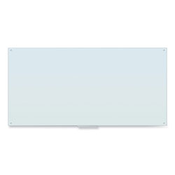 U Brands Glass Dry Erase Board, 96 x 47, White Surface