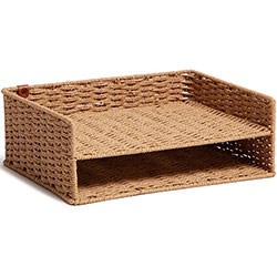 U Brands Woven Paper Tray - Sturdy - Brown