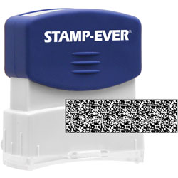 U.S. Stamp & Sign Pre-Ink Security Block, 9-/16 in x 1-11/16 in, Blue
