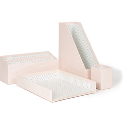 U Brands 4 Piece Desk Organization Kit - 4.1 in Height x 9.8 in Width12 in Length - Desktop - Sturdy, Lightweight - Chipboard, Paper - 1 Each