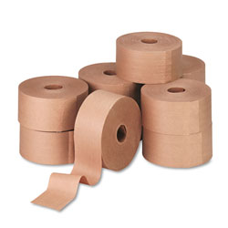 United Facility Supply Glass-Fiber Reinforced Gummed Kraft Sealing Tape, 3 in Core, 3 in x 450 ft, Brown, 10/Carton