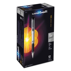 Uni-Ball 207 Impact Stick Gel Pen, Bold 1mm, Black Ink, Silver/Black Barrel (UBC65800)