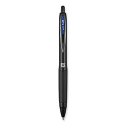Uni-Ball 207 Plus+ Gel Pen, Retractable, Medium 0.7 mm, Blue Ink, Black Barrel, 4/Pack