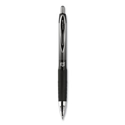 Uni-Ball 207 Plus+ Gel Pen, Retractable, Medium 0.7 mm, Black Ink, Black Barrel, Dozen