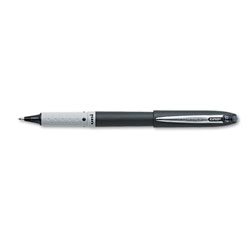 Uni-Ball Grip Stick Roller Ball Pen, Fine 0.7mm, Black Ink/Barrel, Dozen