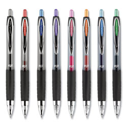 Uni-Ball Signo 207 Gel Pen, Retractable, Medium 0.7 mm, Blue Ink, Translucent Blue Barrel, 4/Pack