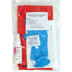Unimed-Midwest Econo Emergency Spill Kit, 7 Pieces, 9 x 12