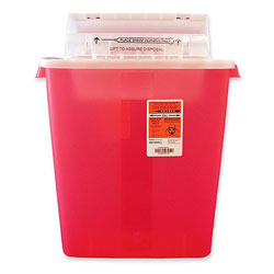 Unimed-Midwest S3GR100537 Red Biohazard Sharps Refill with Sharpstar Lid, 3 Gallon