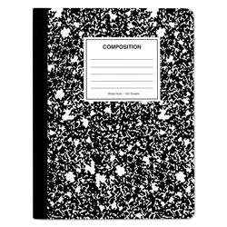 Universal Composition Book, Wide/Legal Rule, Black Marble Cover, (100) 9.75 x 7.5 Sheets, 6/Pack