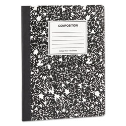 Universal Composition Book, Medium/College Rule, Black Marble Cover, (100) 9.75 x 7.5 Sheets