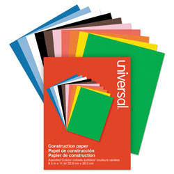 Universal Construction Paper, 76 lb Text Weight, 9 x 12, Assorted, 200/Pack