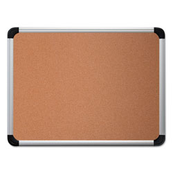 Universal Cork Board with Aluminum Frame, 36 x 24, Natural Surface (UNV43713)