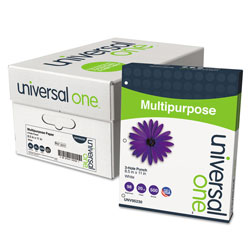 Universal Deluxe Multipurpose Paper, 98 Bright, 3-Hole, 20 lb Bond Weight, 8.5 x 11, White, 500 Sheets/Ream, 10 Reams/Carton