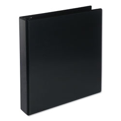 Universal Deluxe Round Ring View Binder, 3 Rings, 1.5 in Capacity, 11 x 8.5, Black