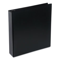 Universal Deluxe Round Ring View Binder, 3 Rings, 2 in Capacity, 11 x 8.5, Black